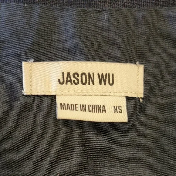 JASON WU NAVY and PLAID BLAZER size XS - Picture 6 of 7